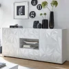 181x84x42 Designer-Sideboard in Glänzend-Weiß - Vovasoma