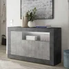 138x86x43 Design-Kommode in Grau zweifarbig - Casmas