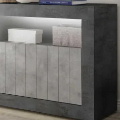 138x86x43 Design-Kommode in Grau zweifarbig - Casmas