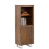 55x140x35 Dunkles Regal aus Kiefer Massivholz - Lavagna