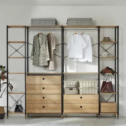 253x210x30 Garderobe - offener Kleiderschrank - Borgetto