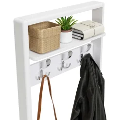 60x192x12 Garderobe aus Massivholz in Weiß - Oranias