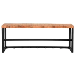 80x30x30 Garderobe in Mango Natur & Schwarz - Lictona