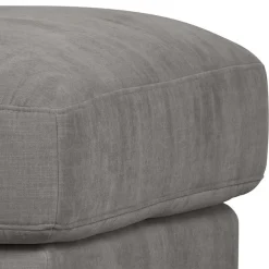 98x44x90 Gepolsterter Hocker in Grau - Luosa