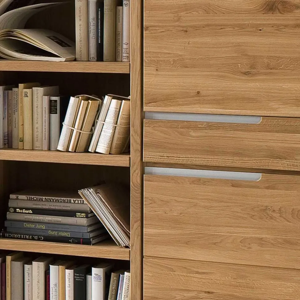 114x134x41 Highboard aus Wildeiche in Bianco - Croconia