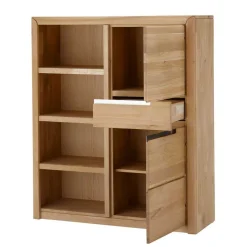 114x134x41 Highboard aus Wildeiche in Bianco - Croconia