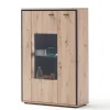 93x142x38 Highboard mit Glaseinsatz - Nikdus