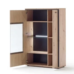 93x142x38 Highboard mit Glaseinsatz - Nikdus