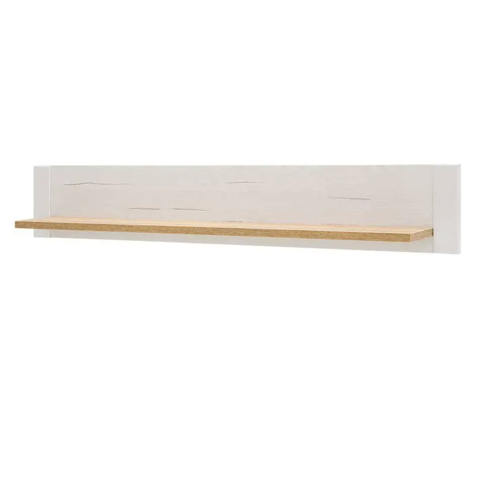 150x25x22 Hängeboard in Natur & Weiß - Samula