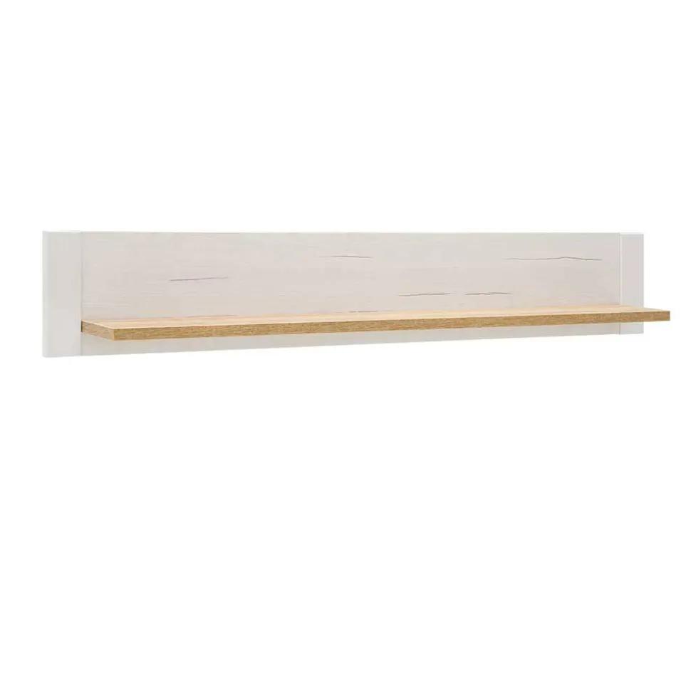 150x25x22 Hängeboard in Natur & Weiß - Samula