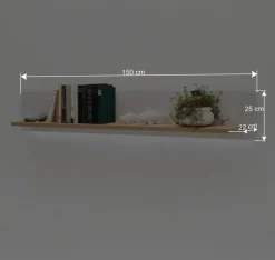150x25x22 Hängeboard in Natur & Weiß - Samula