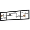 60x16x6 Hängende Garderobe mit 6 Kleiderhaken - Yucio