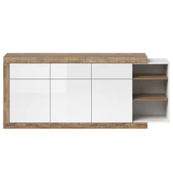 200x86x40 Hochglanz Anrichte in Weiß - Milvara