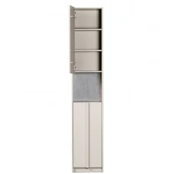 40x210x42 Hoher Schrank in Hellgrau - Glamoure