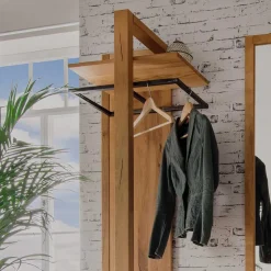 58x200x37 Holz Garderobe aus Wildeiche - Mulcian