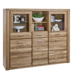 158x140x40 Holz Highboard aus Wildeiche - Maila