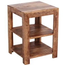 44x60x44 Holz Regal mit zwei Fächern - Olmedo