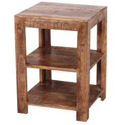 44x60x44 Holz Regal mit zwei Fächern - Olmedo