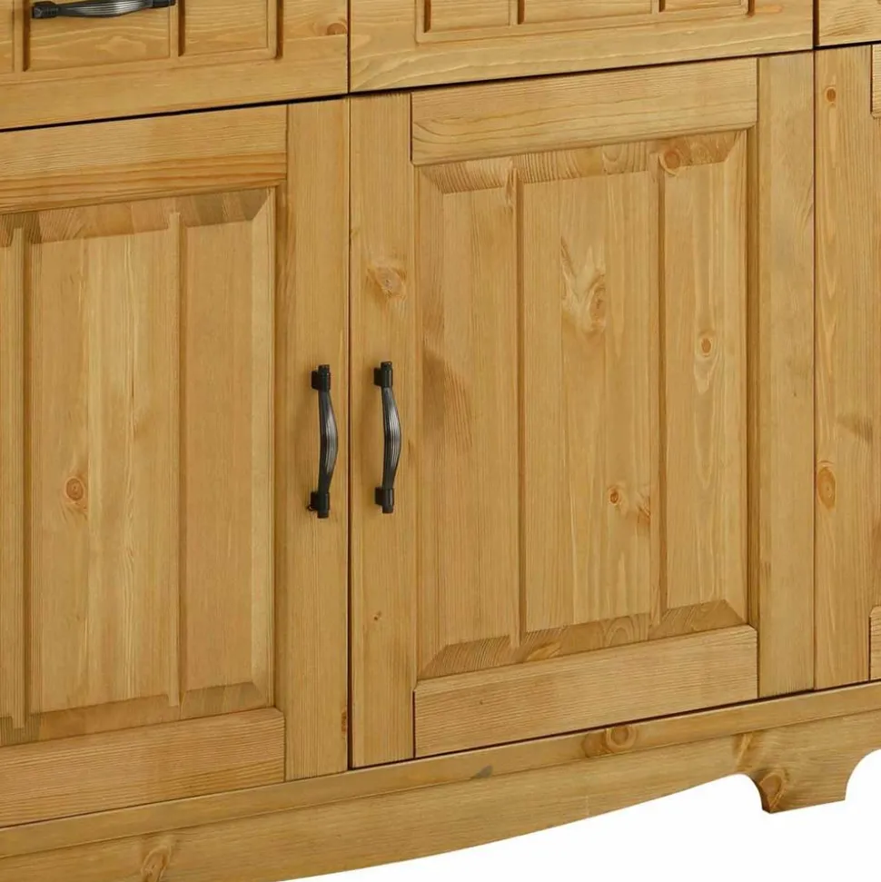 194x89x37 Holz Sideboard aus Kiefer Natur - Vanpos