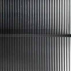 70x143x41 Industrial Vitrine aus Stahl in Schwarz - Toma