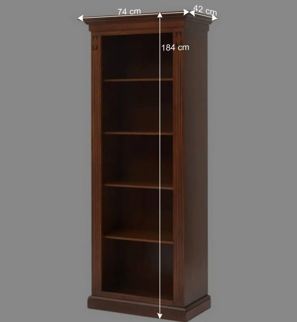 74x184x42 Klassisches Regal mit 5 Fächern - Sienna