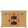 145x84x40 Kommode aus Holz mit Glas - Arendu
