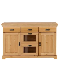 145x84x40 Kommode aus Holz mit Glas - Arendu