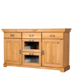145x84x40 Kommode aus Holz mit Glas - Arendu