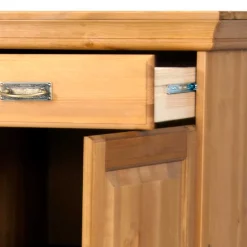 145x84x40 Kommode aus Holz mit Glas - Arendu
