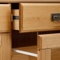 145x84x40 Kommode aus Holz mit Glas - Arendu