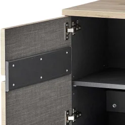 135x82x38 Kommode in Wildeiche NB & Grau - Kuetra