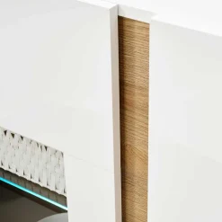 138x91x40 Kommode mit Glas 3-türig - Myrda