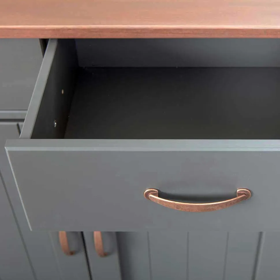 131x86x45 Landhaus Anrichte in Grau & Braun - Nepplan