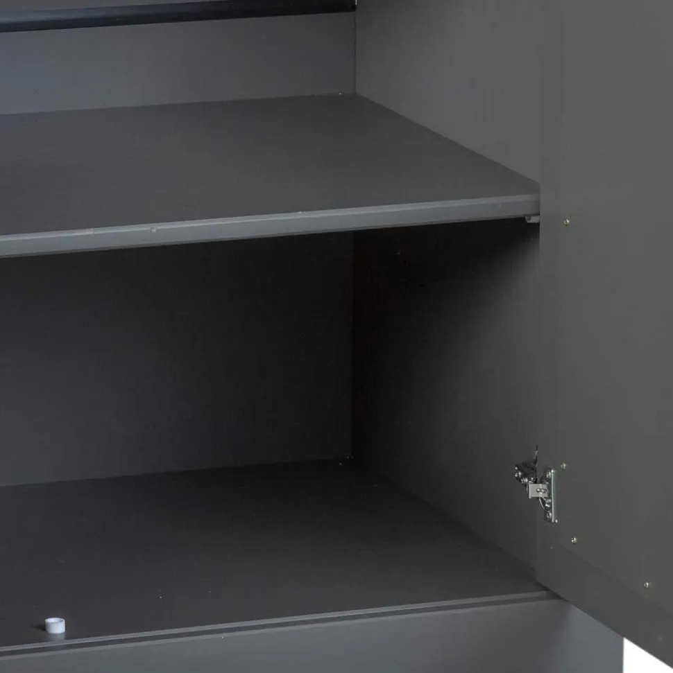 131x86x45 Landhaus Anrichte in Grau & Braun - Nepplan