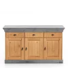 144x84x45 Landhaus Anrichte mit drei Schubladen - Eshelas I