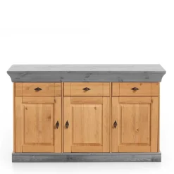144x84x45 Landhaus Anrichte mit drei Schubladen - Eshelas I