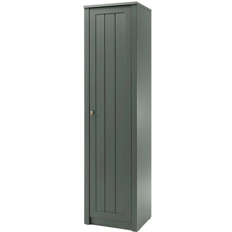 50x197x43 Landhaus Dielenschrank in Dunkelgrün - Niestov