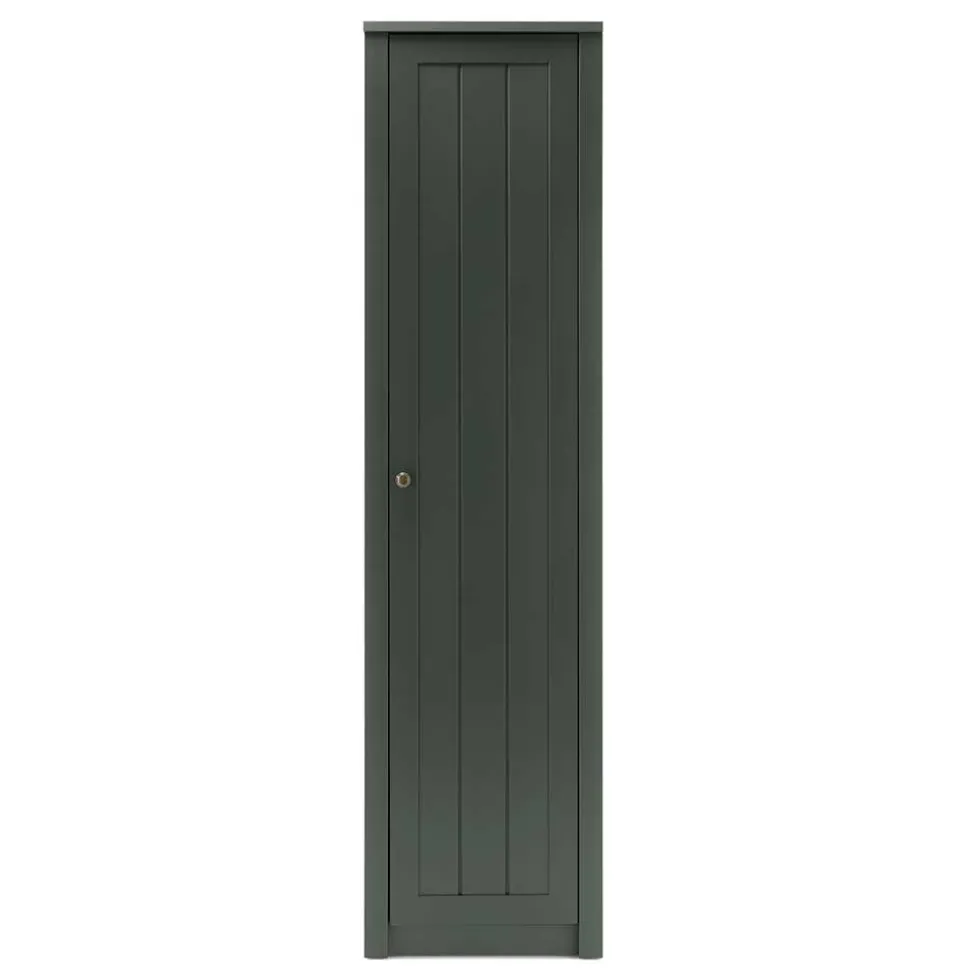 50x197x43 Landhaus Dielenschrank in Dunkelgrün - Niestov
