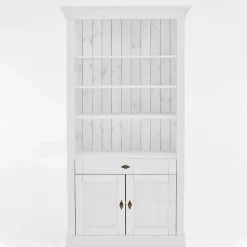 108x203x45 Landhaus Regal mit 2 Türen & Schublade - Satumare I