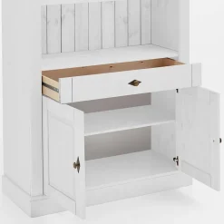 108x203x45 Landhaus Regal mit 2 Türen & Schublade - Satumare I