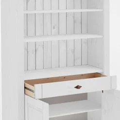 108x203x45 Landhaus Regal mit 2 Türen & Schublade - Satumare I