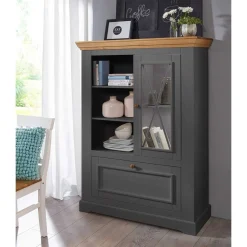 108x152x42 Landhaus Schrank in Grau - Ustricia