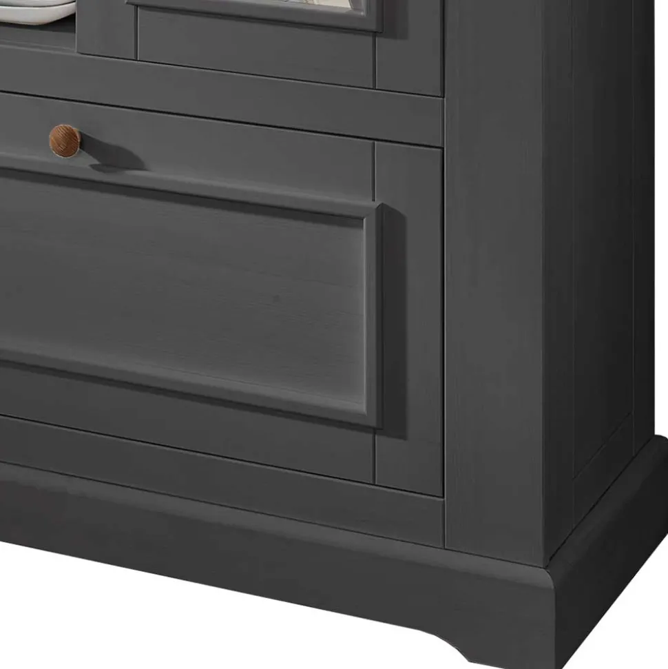 108x152x42 Landhaus Schrank in Grau - Ustricia