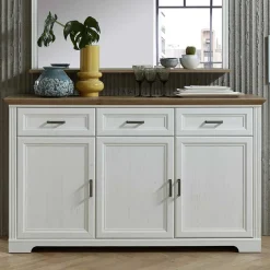 166x102x48 Landhaus Sideboard mit Türen - Sinolita