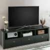 158x47x43 Landhaus TV Board in Dunkelgrün - Niestov