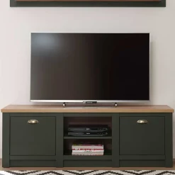 152x51x45 Landhaus TV Board in Graugrün - Eylan