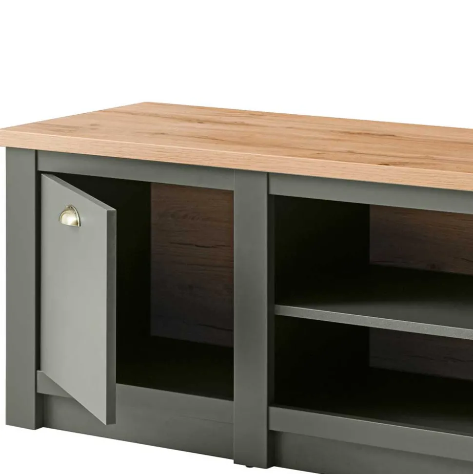 152x51x45 Landhaus TV Board in Graugrün - Eylan