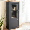72x146x38 Landhaus Vitrine Highboard 2-türig - Lionel