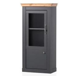 72x146x38 Landhaus Vitrine Highboard 2-türig - Lionel