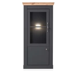 72x146x38 Landhaus Vitrine Highboard 2-türig - Lionel